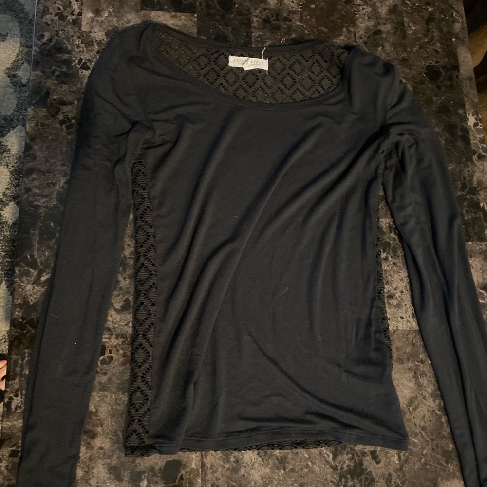 Black long sleeve top